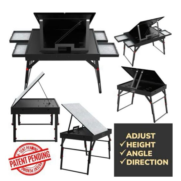 1000-1500 Puzzle Table w/Legs Adjustable Height Angle Direction Drawers NEW - Picture 3 of 3